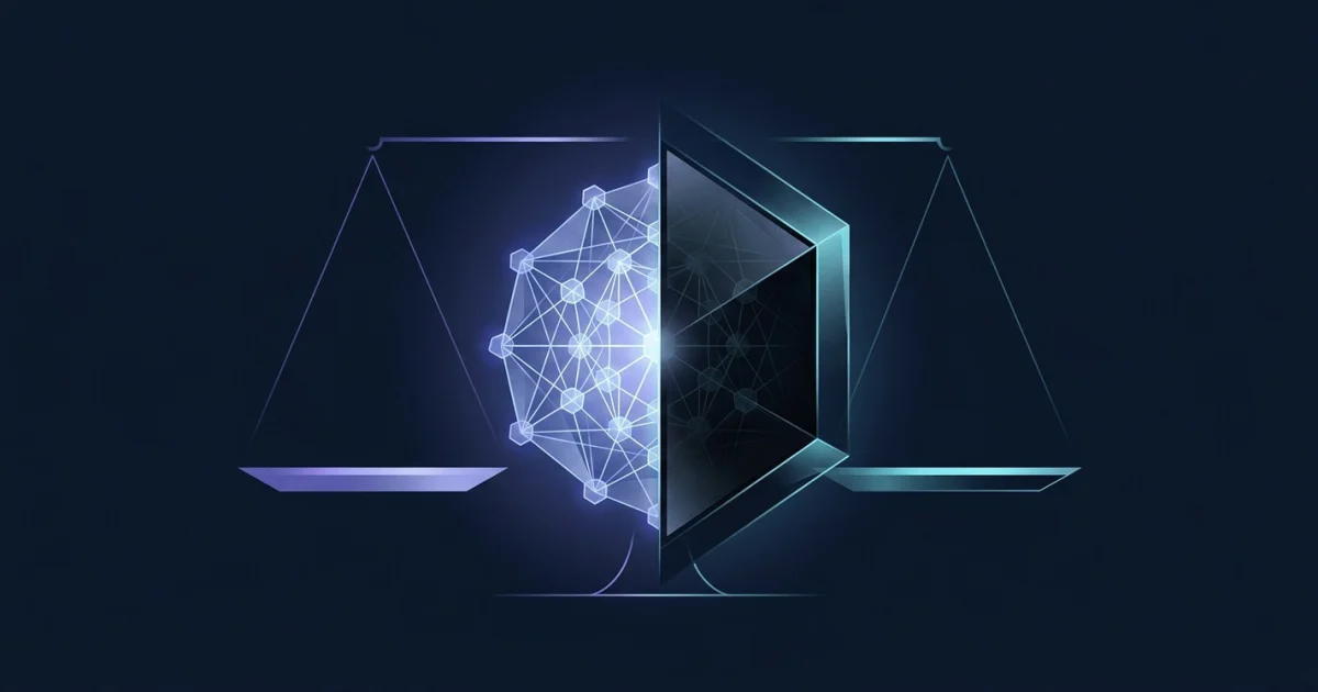 An open neural network balanced against a closed AI system